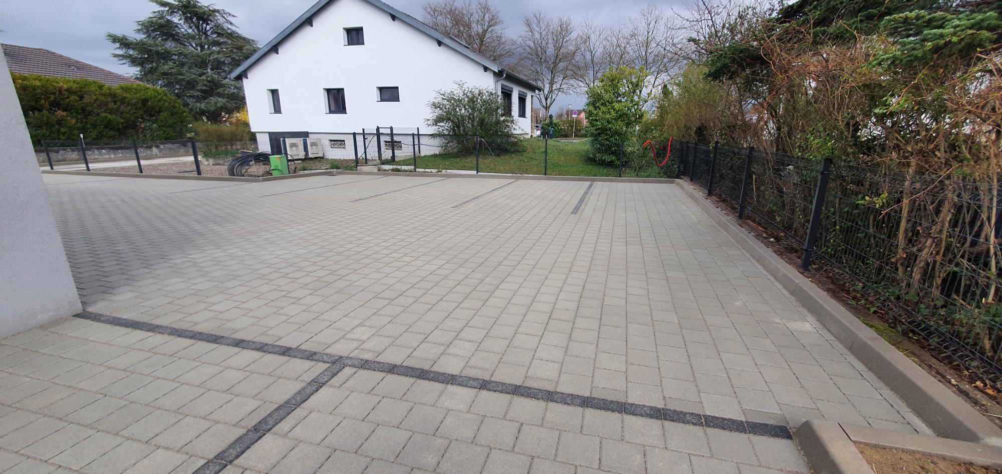 CHANTIERS CREAJARDIN320 | Créa jardins Pavage mécanique haute productivité près de Neuf-Brisach et Fessenheim Wittenheim 1